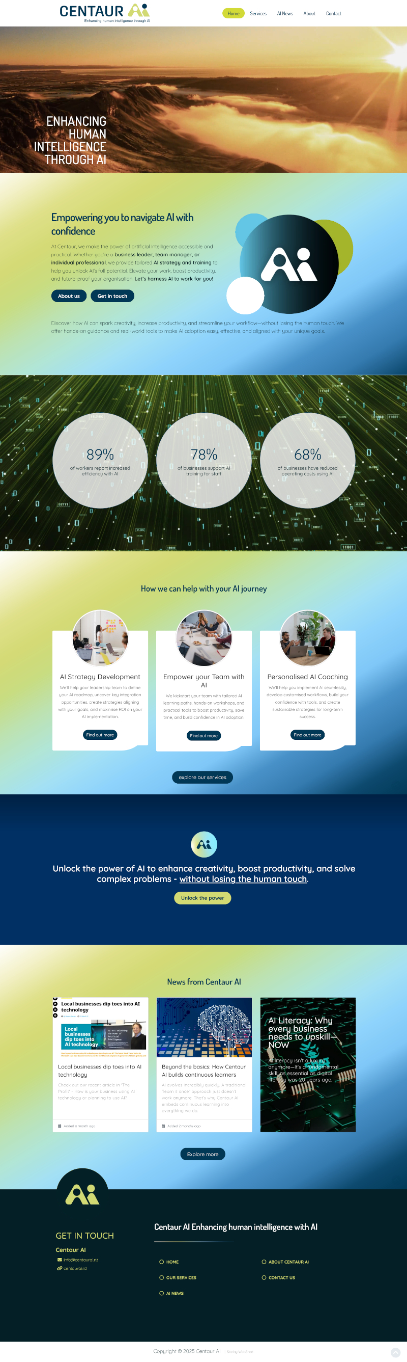 Centaur AI home page