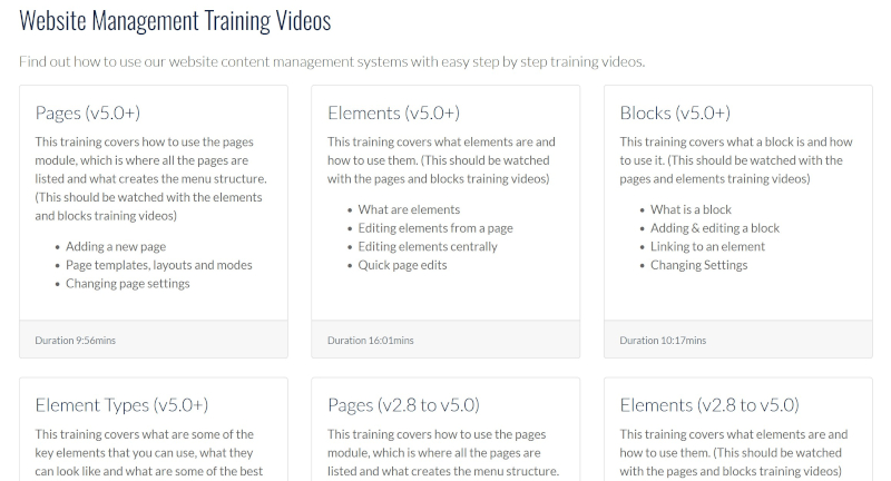 WebShed Plugin v5.0.0 Training Videos