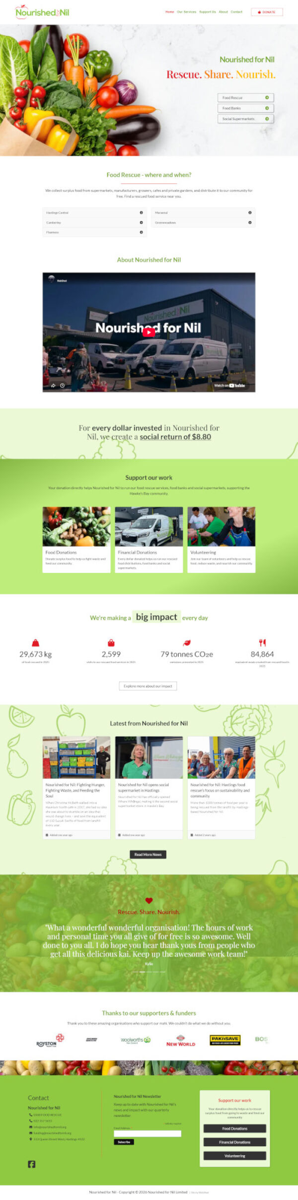Nourished for Nil Web Design. 